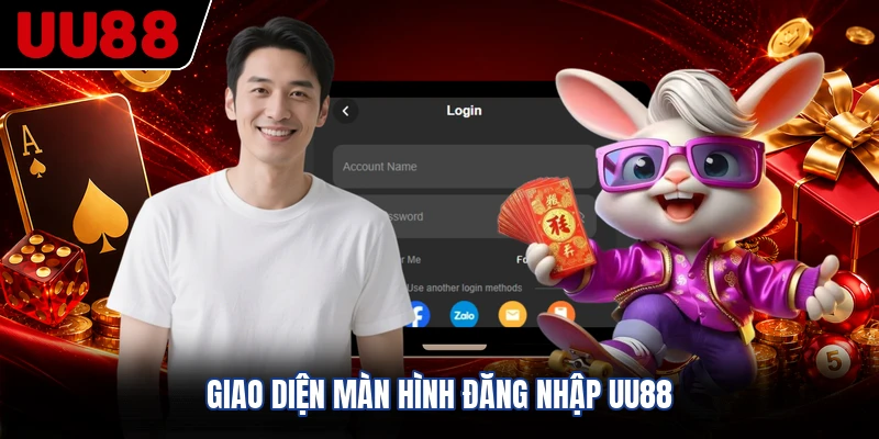 Giao diện màn hình đăng nhập UU88